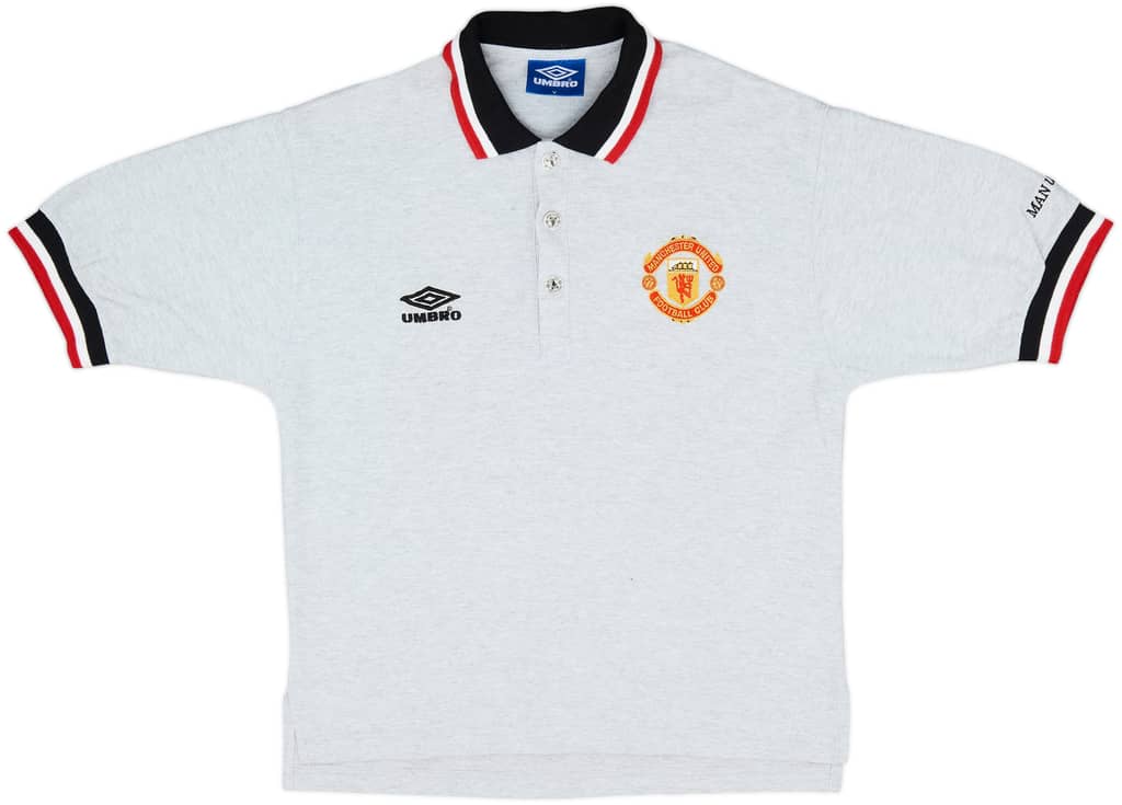 1996-97 Manchester United Umbro Polo Shirt - 8/10 - (Y)