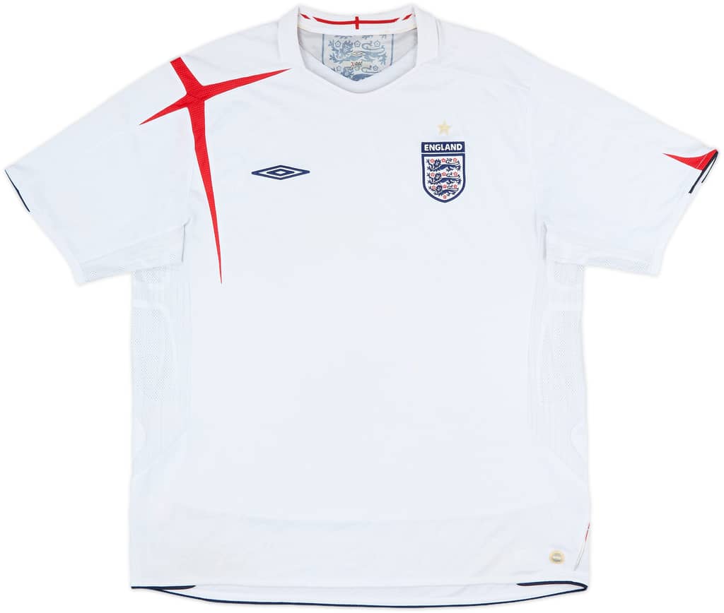 2005-07 England Home Shirt - 5/10 - (XXL)