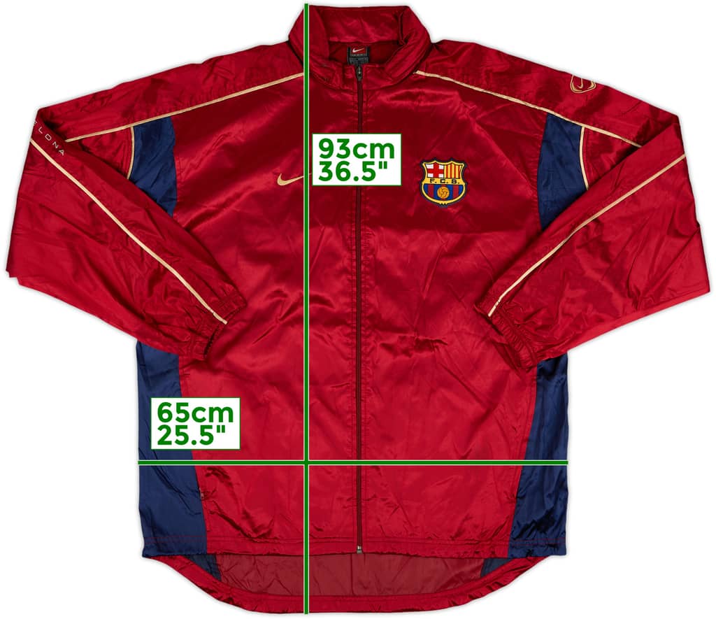 2001-02 Barcelona Nike Hooded Rain Jacket - 9/10 - (XL)