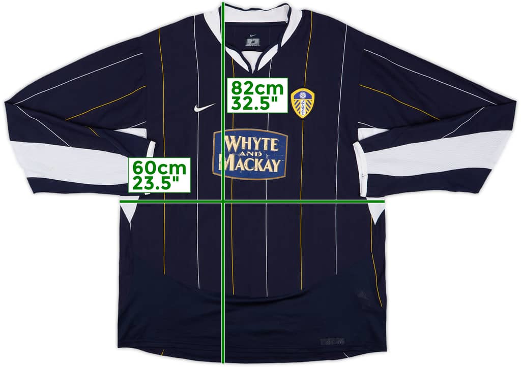 2003-04 Leeds United Away L/S Shirt - 5/10 - (XXL)