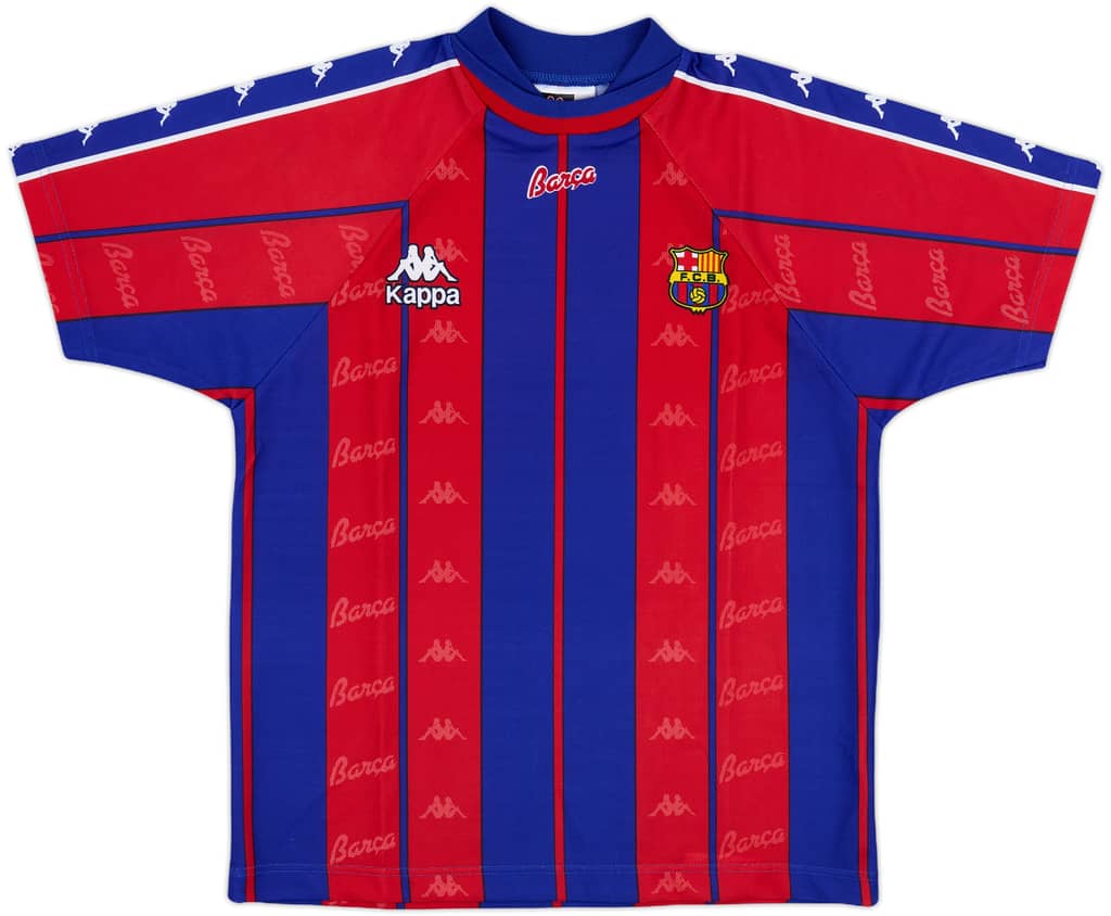 1997-98 Barcelona Home Shirt - 10/10 - (L.Boys)