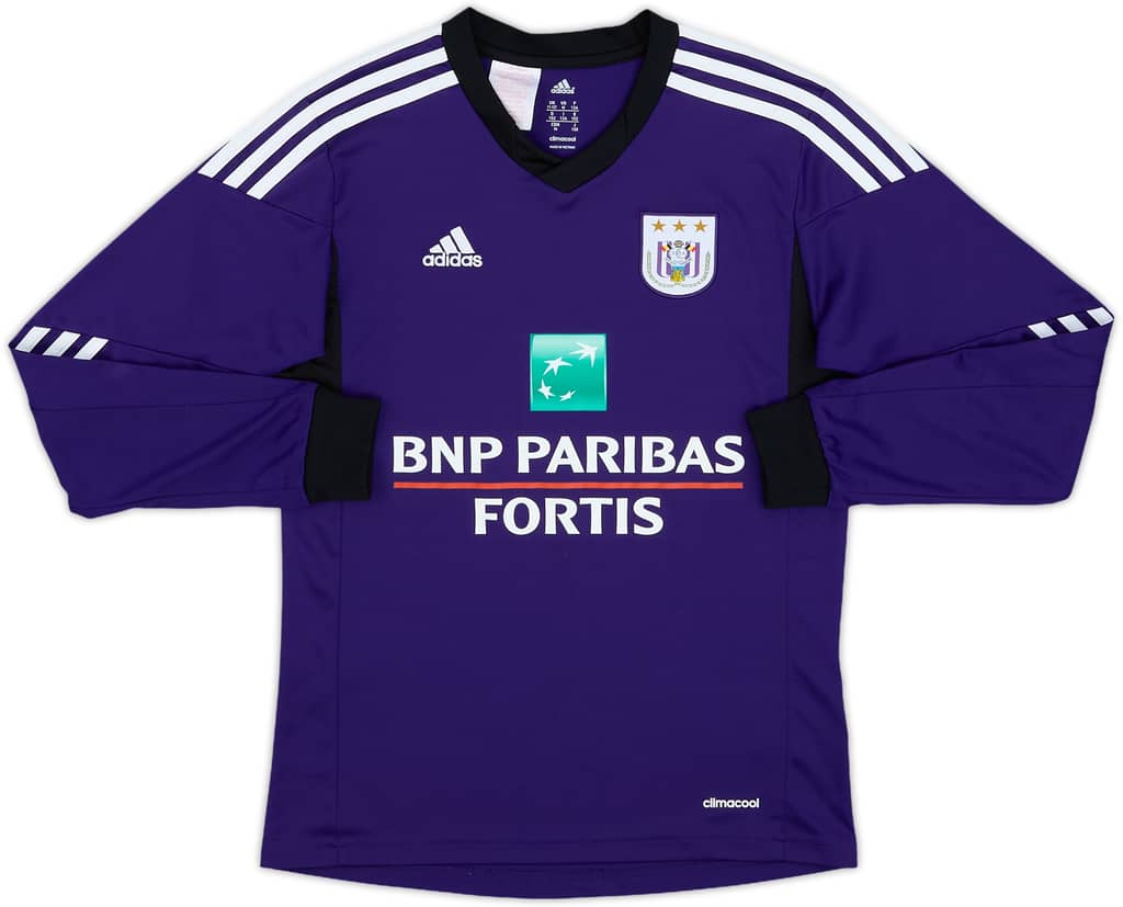 2013-14 Anderlecht Home L/S Shirt - 8/10 - (M.Boys)