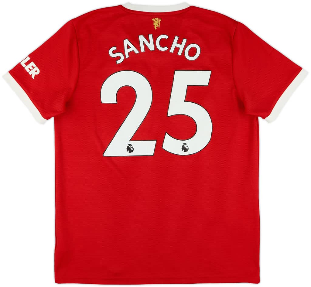 2021-22 Manchester United Home Shirt Sancho #25 - 8/10 - (L)