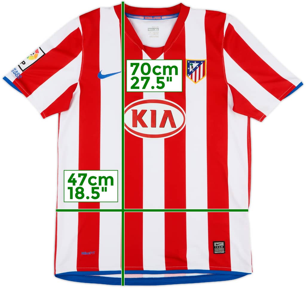 2008-09 Atletico Madrid Home Shirt - 9/10 - (XL.Boys)