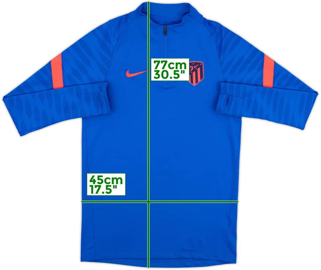2021-22 Atletico Madrid Nike 1/4 Zip Drill Top - 8/10 - (S)