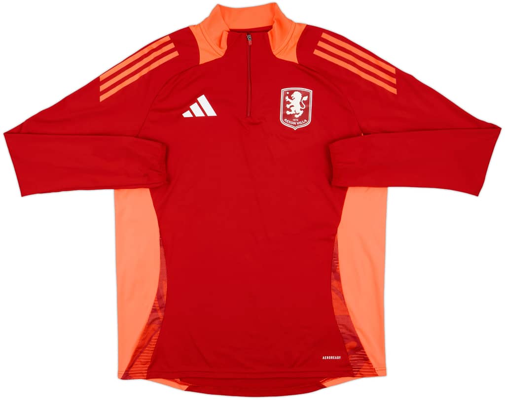 2024-25 Aston Villa adidas 1/4 Zip Drill Top - 10/10 - (XL)
