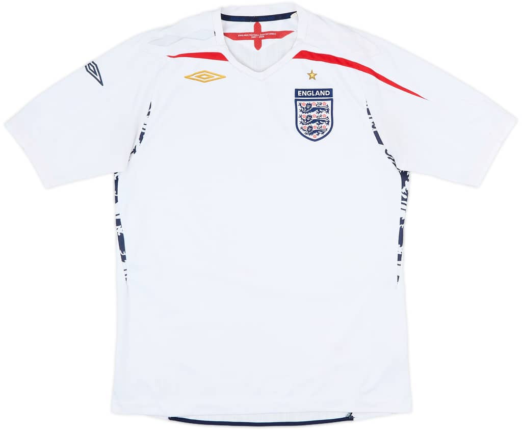 2007-09 England Home Shirt - 4/10 - (L)