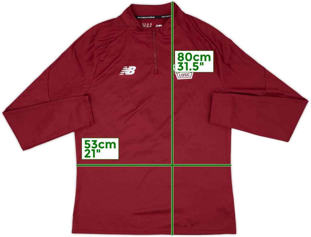 Sudadera de entrenamiento con cierre de 1/4 New Balance del Lille 2024-25 - 10/10 - (XL)