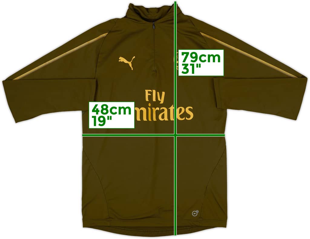 2018-19 Arsenal Puma 1/4 Zip Drill Top - 8/10 - (M)