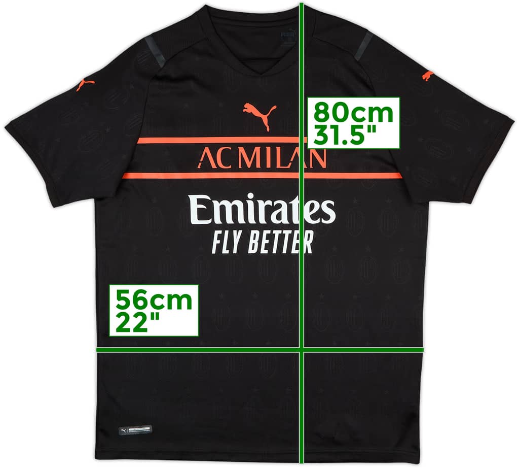 2021-22 AC Milan Third Shirt - 10/10 - (XXL)