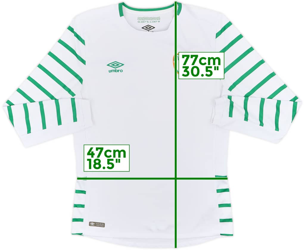 2016-17 Ireland Away L/S Shirt - 9/10 - (M)