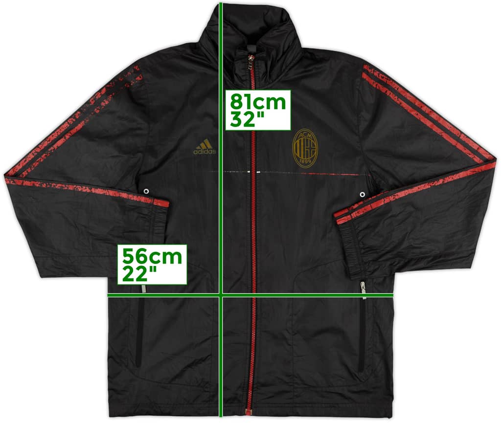 2011-12 AC Milan adidas Hooded Rain Jacket - 5/10 - (L)