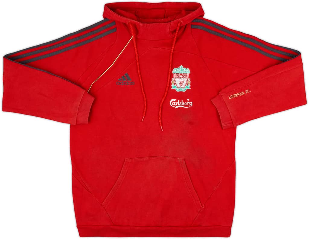 2009-10 Liverpool adidas Hooded Sweat Top - 7/10 - (S)