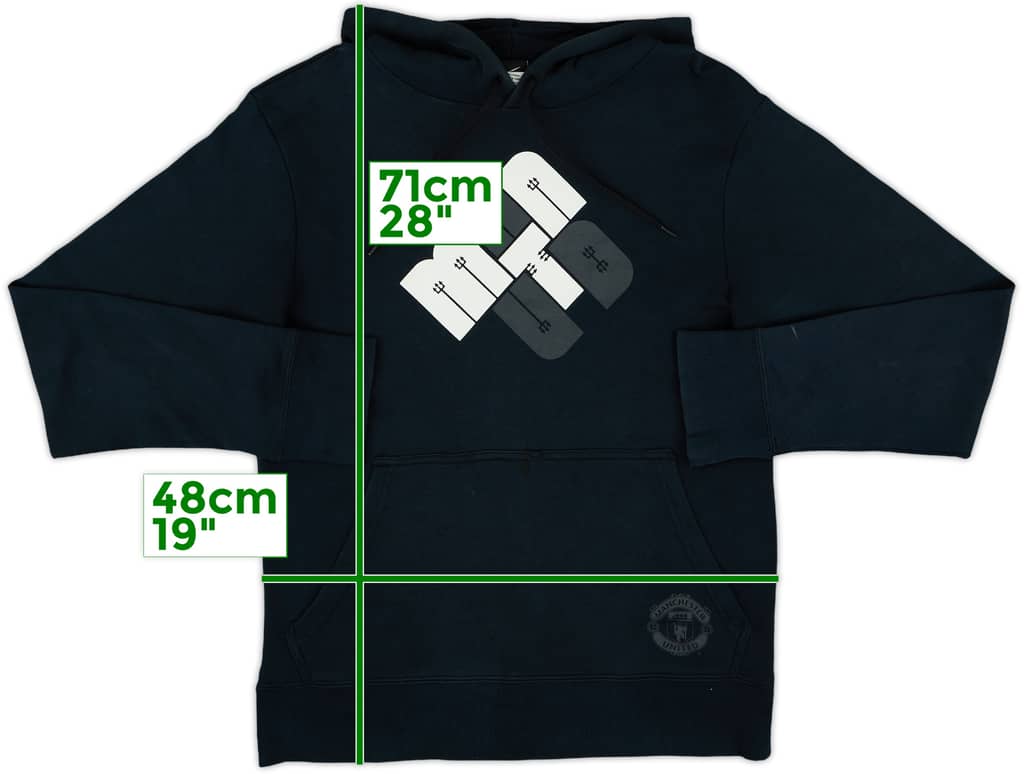 2010-11 Manchester United Nike Hooded Sweat Top - 7/10 - (S)