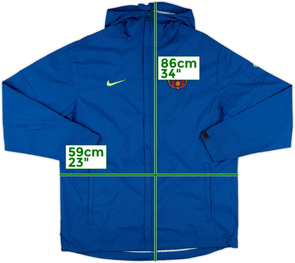 2009-10 Barcelona Nike Hooded Rain Jacket - 7/10 - (M)