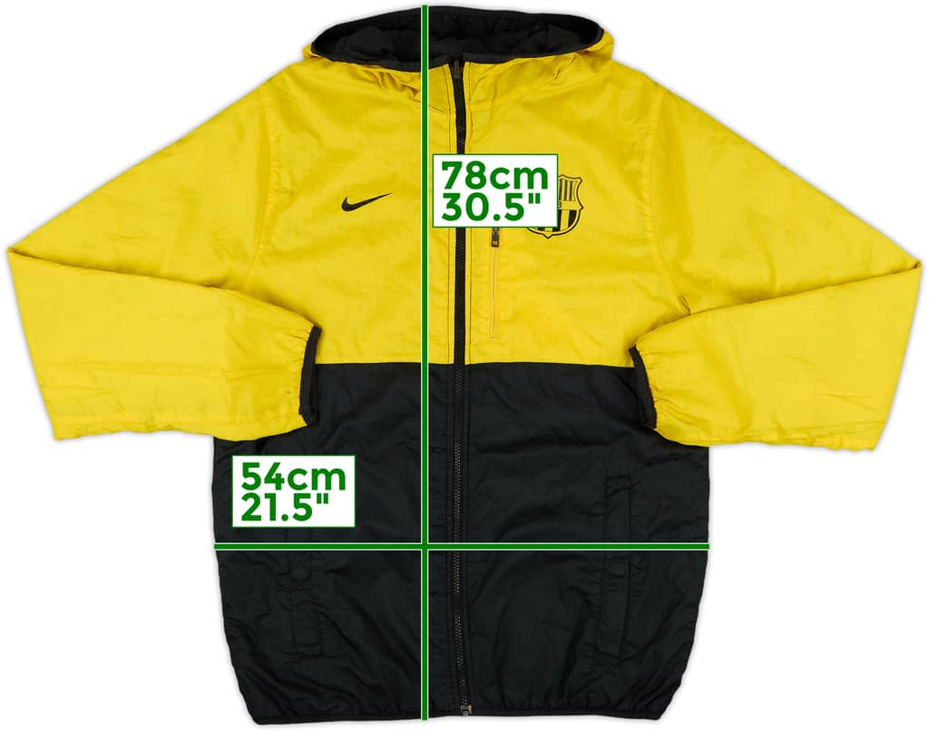 2011-12 Barcelona Nike Reversible Hooded Rain Jacket - 7/10 - (L)