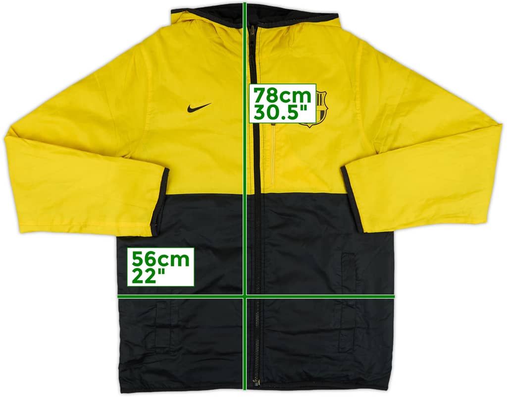 2011-12 Barcelona Nike Reversible Hooded Rain Jacket - 8/10 - (L)