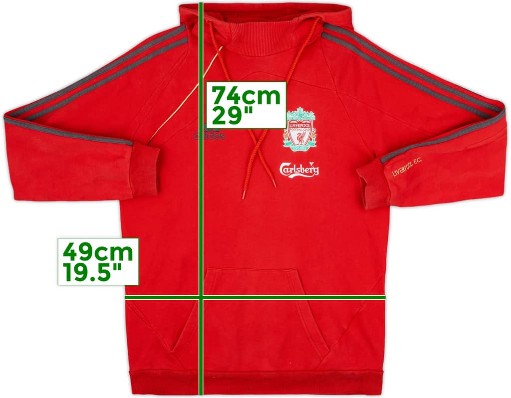 2009-10 Liverpool adidas Hooded Top - 8/10 - (M)