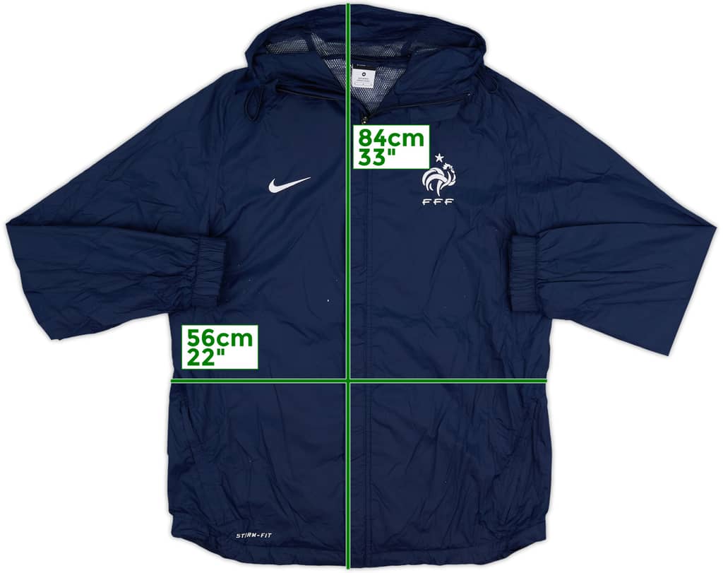 2011-12 France Nike Hooded Rain Jacket - 8/10 - (M)