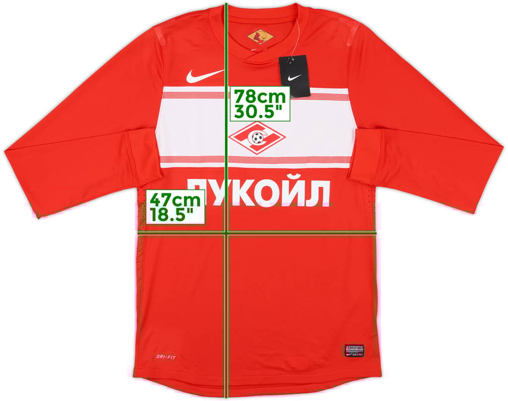 2012-13 Spartak Moscow Player Issue Home L/S Shirt (M)