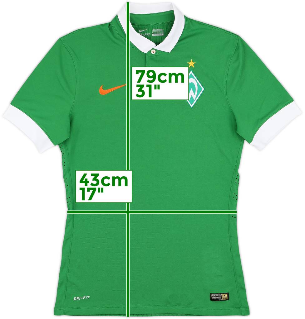 2014-15 Werder Bremen Authentic Home Shirt - 10/10 - (M)