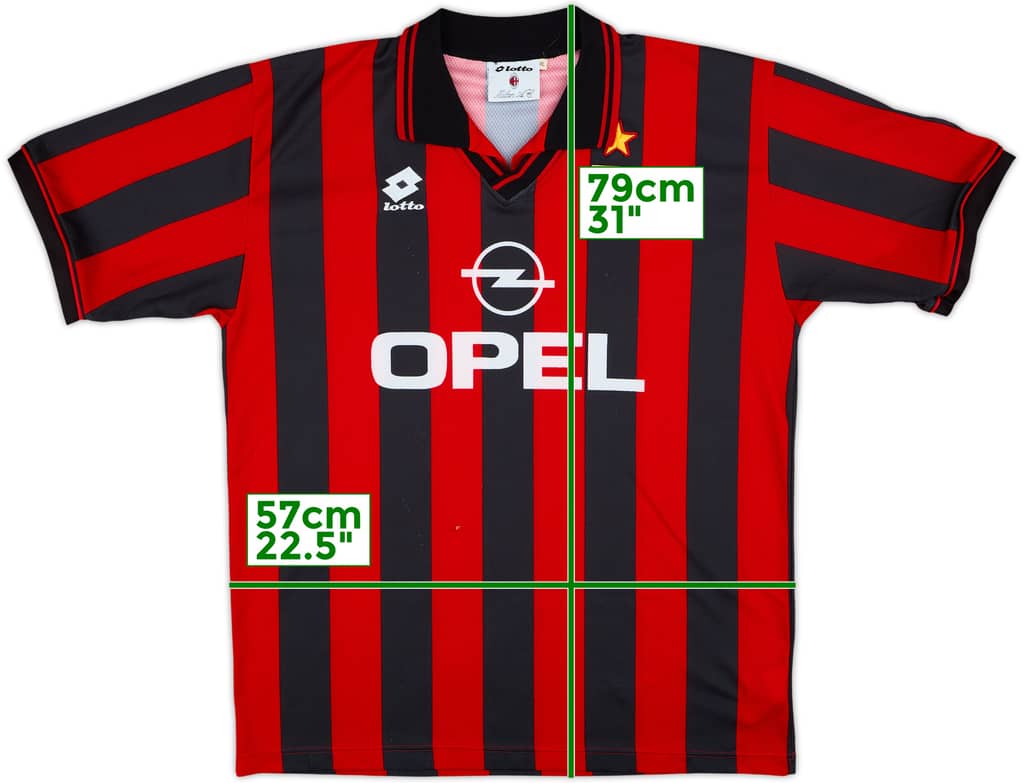 1994-95 AC Milan Home Shirt - 7/10 - (XL)