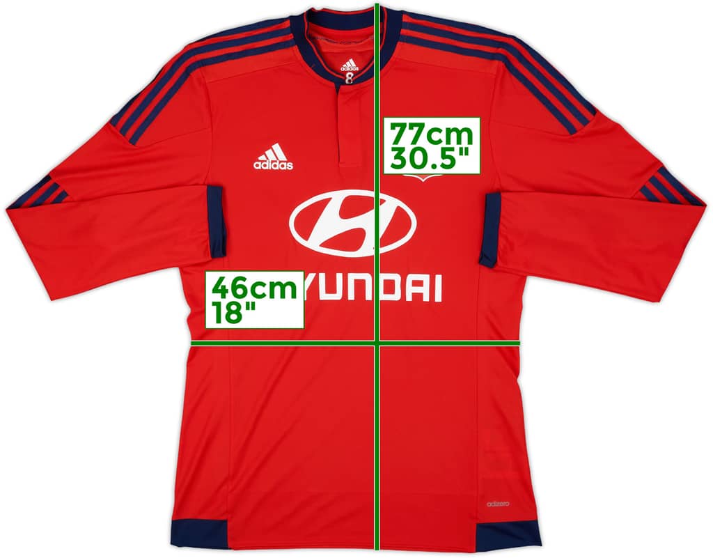 2015-16 Lyon Player Issue Away L/S Shirt - 9/10 - (L)