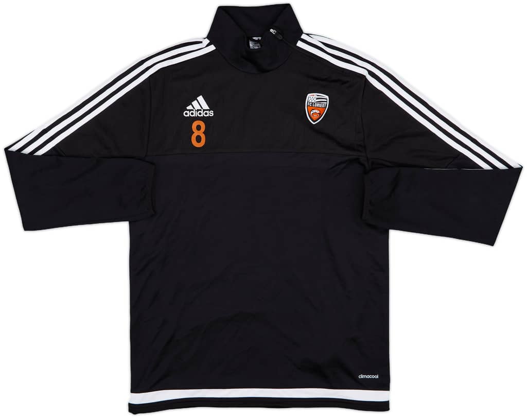 2015-16 Lorient Player Issue adidas 1/4 Zip Drill Top #8 - 7/10 - (M)