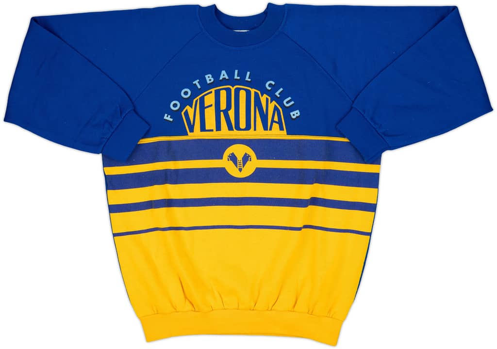 1990-91 Hellas Verona Le Felpe Dei Grandi Club Sweat Top - 8/10 - (M)