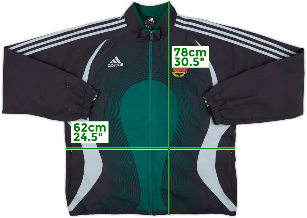 2005-06 Rapid Vienna adidas Hooded Rain Jacket - 9/10 - (XL)