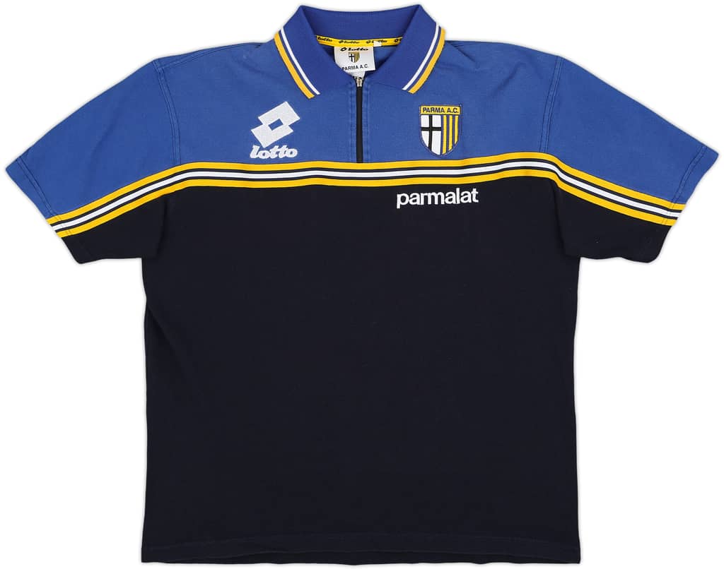 1998-99 Parma Lotto 1/4 Zip Polo Shirt - 9/10 - (XL)