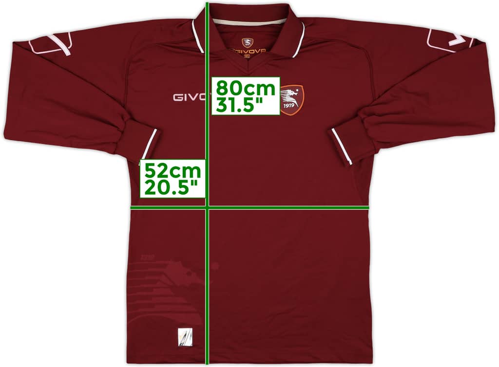 2010-11 Salernitana Home L/S Shirt - 8/10 - (XL)