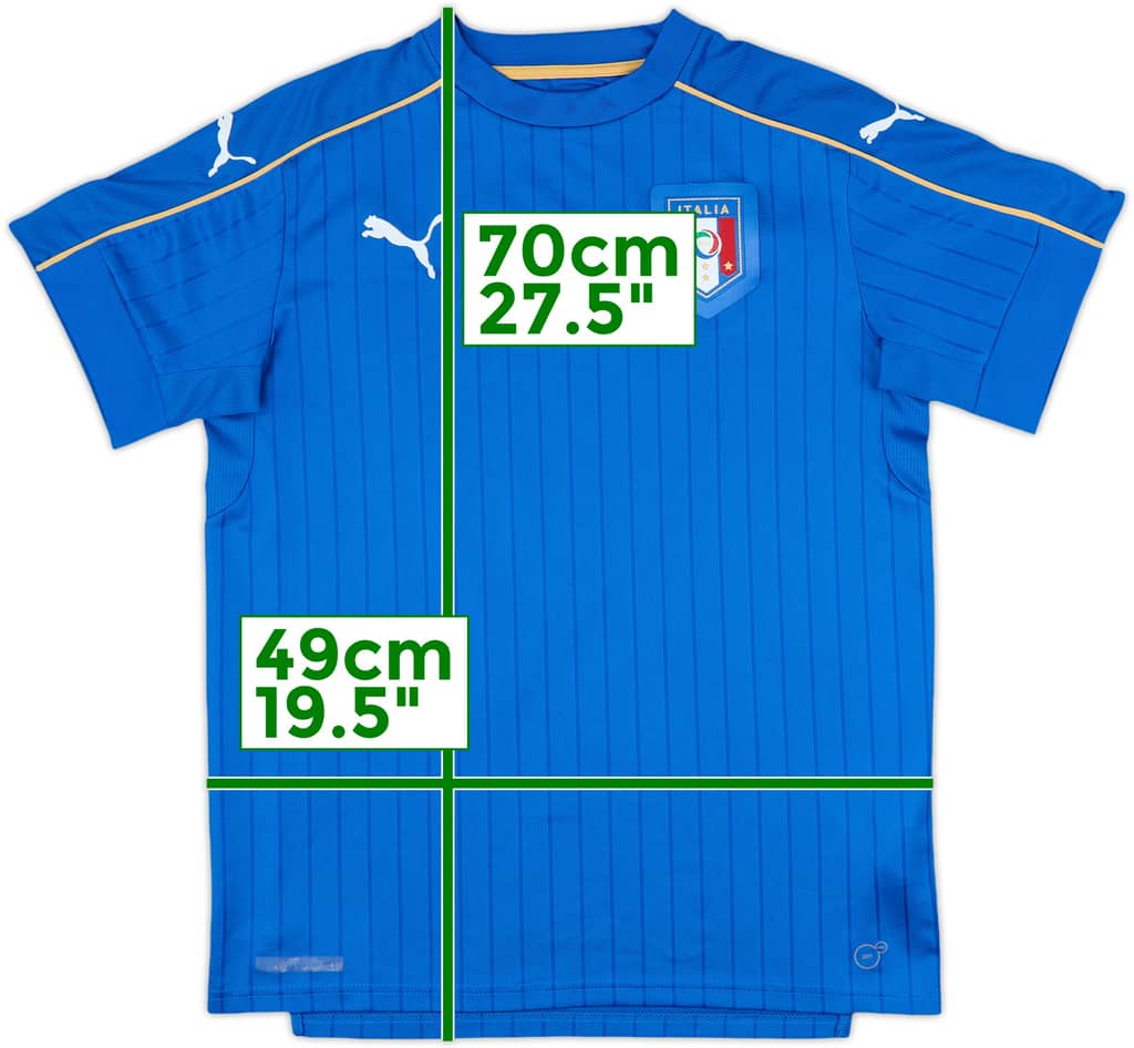 2016-17 Italy Home Shirt - 9/10 - (XL.Boys)