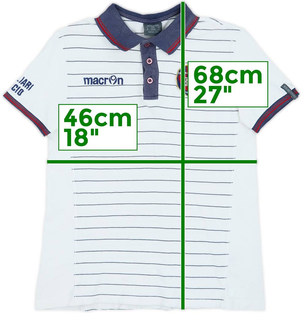 2010-11 Cagliari Macron Polo Shirt - 7/10 - (S)
