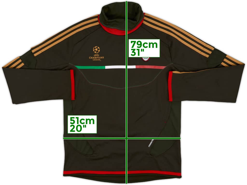 2011-12 AC Milan adidas CL Drill Top - 8/10 - (M/L)