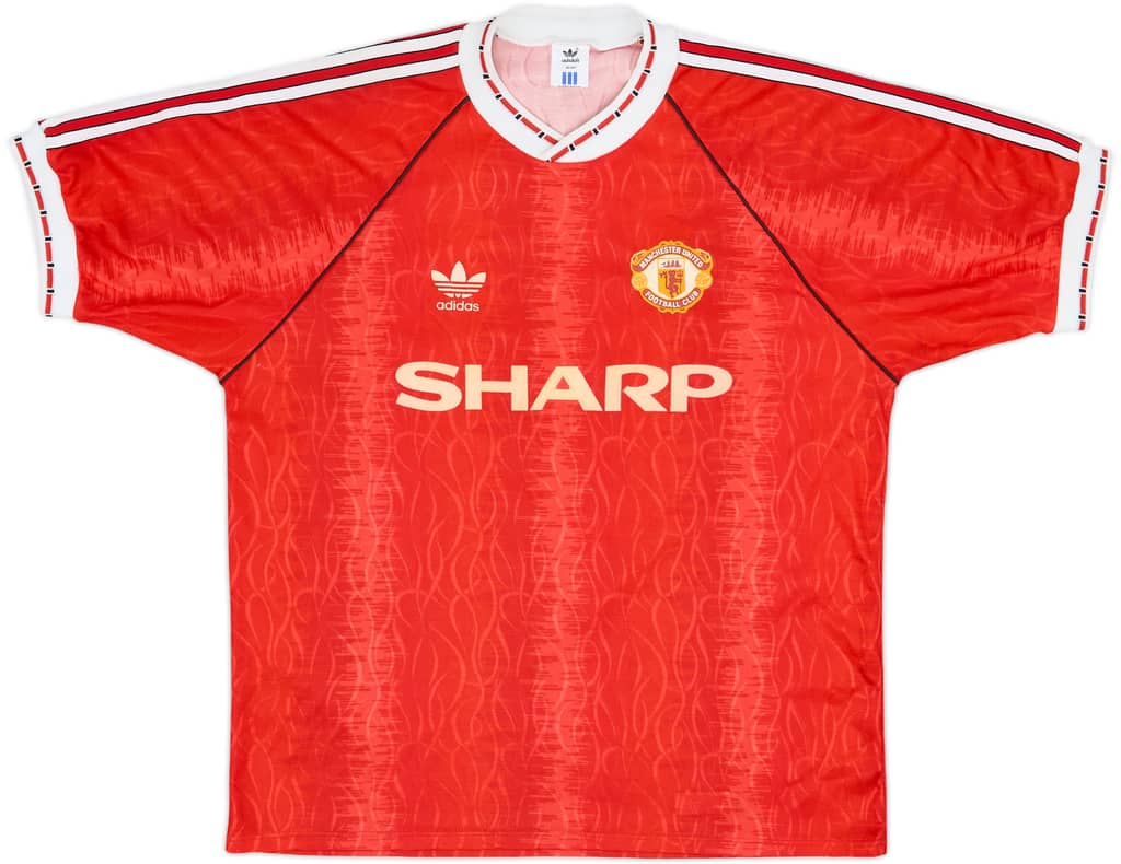 1990-92 Manchester United Home Shirt - 8/10 - (L)