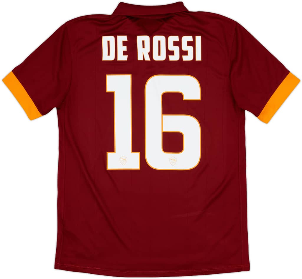 2014-15 Roma Home Shirt De Rossi #16 - 7/10 - (M)