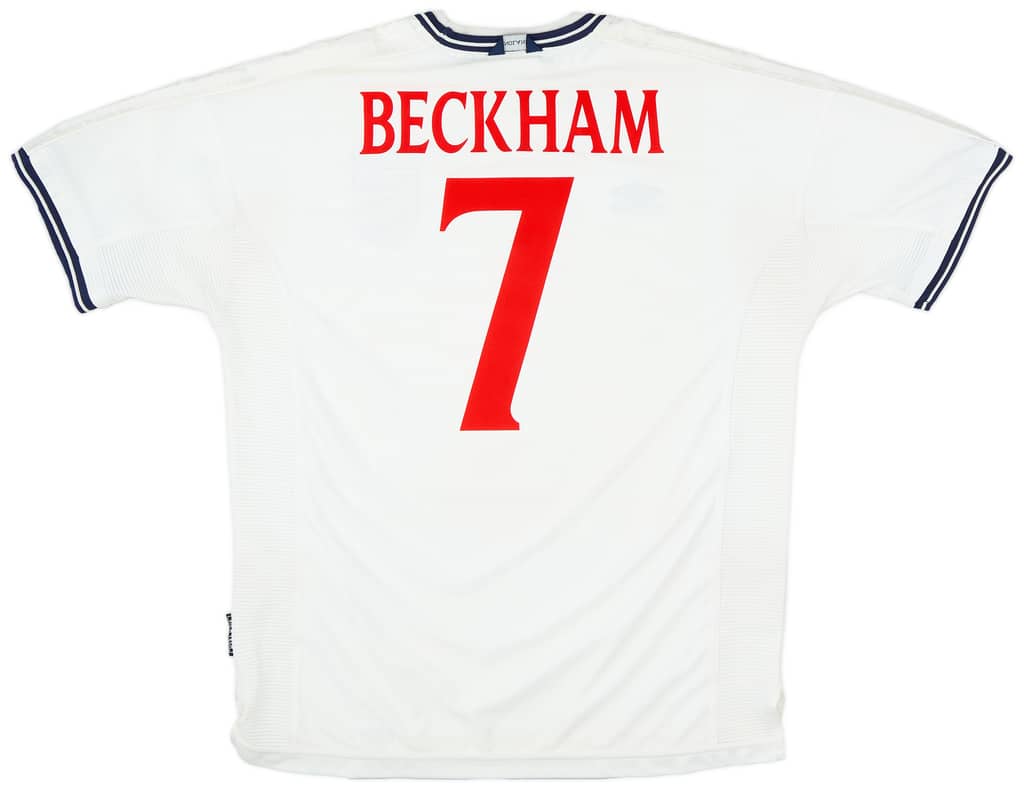 1999-01 England Home Shirt Beckham #7 - 5/10 - (XL)