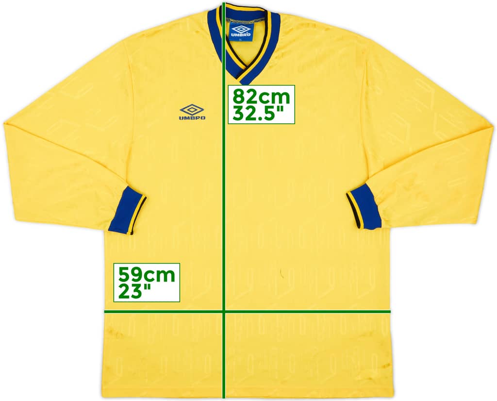 1990s Umbro Template L/S Shirt - 9/10 - (XL)
