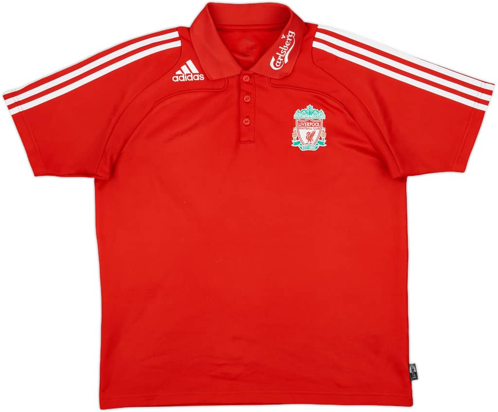 2008-09 Liverpool adidas Polo Shirt - 8/10 - (L)