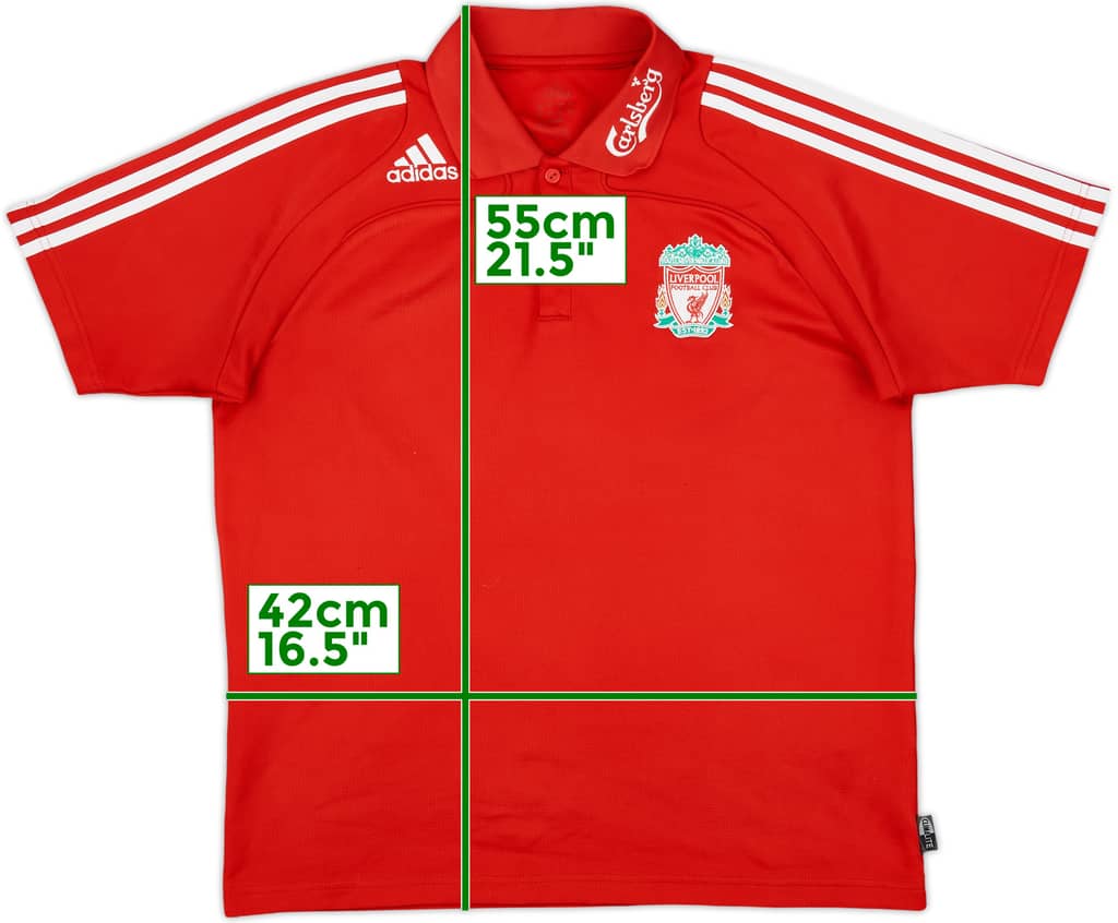 2008-09 Liverpool adidas Polo Shirt - 8/10 - (L)