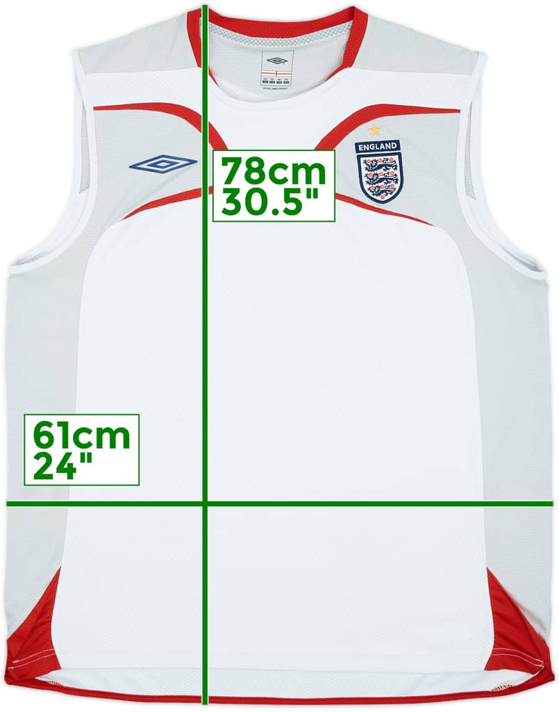 2007-08 England Umbro Training Vest - 9/10 - (XXL)