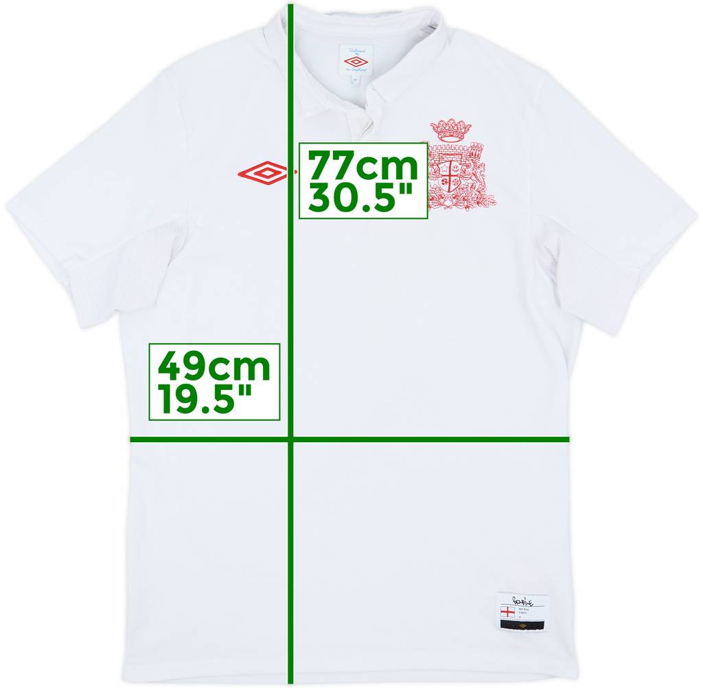 2010-11 England Ben Eine Special Edition Home Shirt - 7/10 - (M)