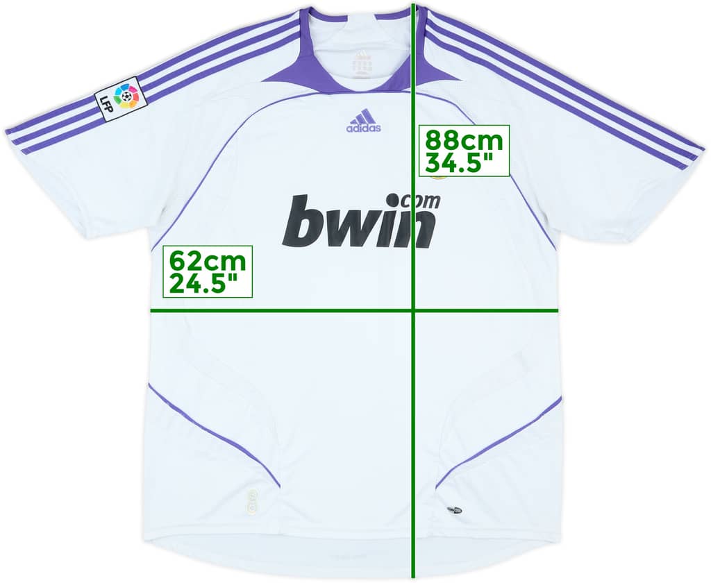2007-08 Real Madrid Home Shirt - 8/10 - (XXL)