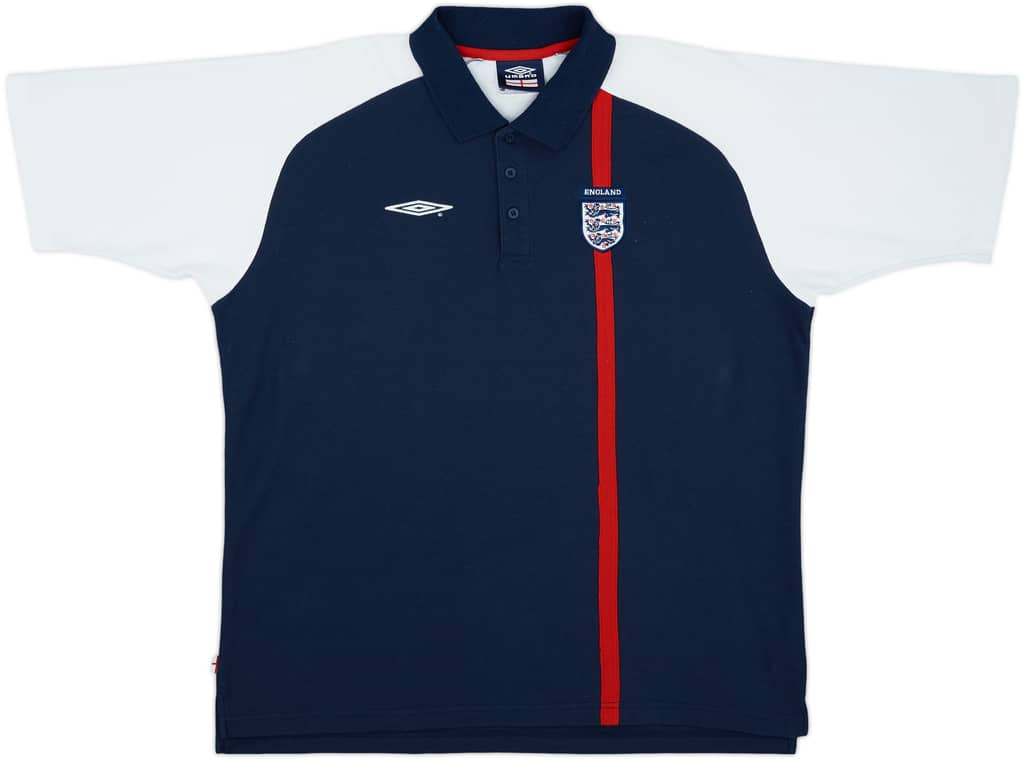 2002-03 England Umbro Polo Shirt - 8/10 - (XXL)