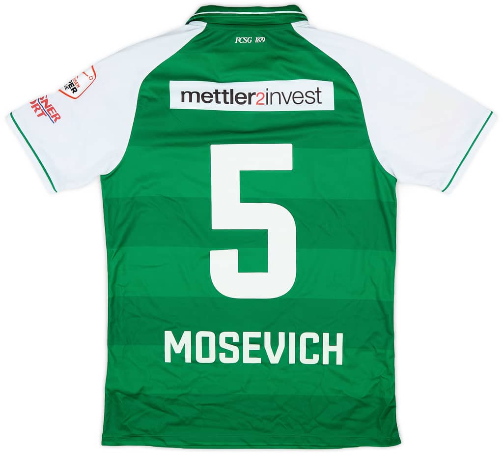 2018-19 St Gallen Match Issue Home Shirt Mosevich #5