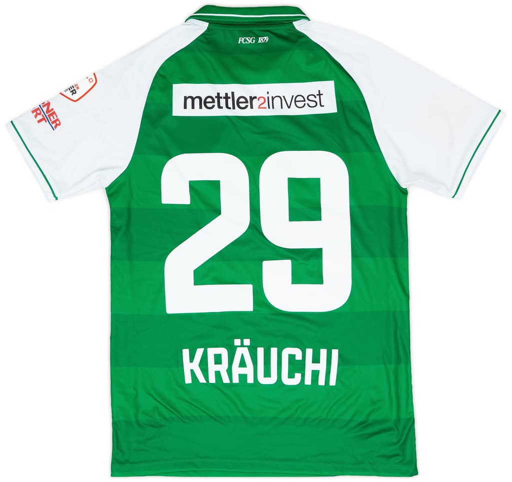 2018-19 St Gallen Match Issue Home Shirt Krauchi #29