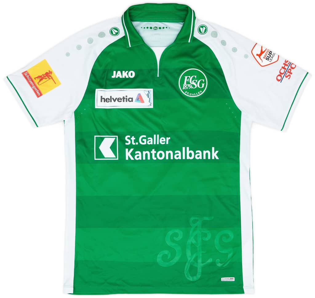 2018-19 St Gallen Match Issue Home Shirt Krauchi #29
