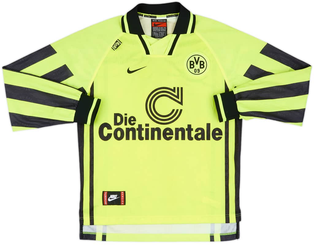 1996-97 Borussia Dortmund Home L/S Shirt - 9/10 - (S)