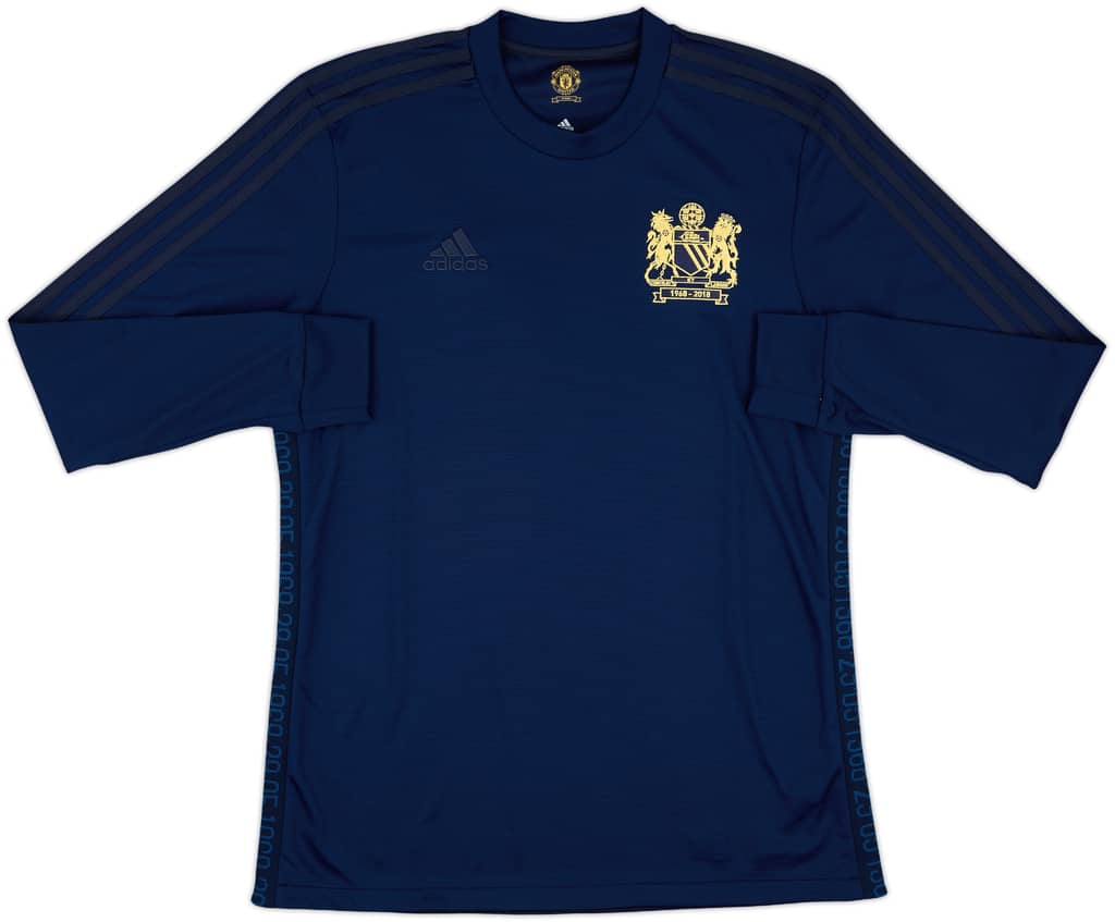 2018-19 Manchester United adidas Retro '1968' L/S Shirt - 9/10 - (M)